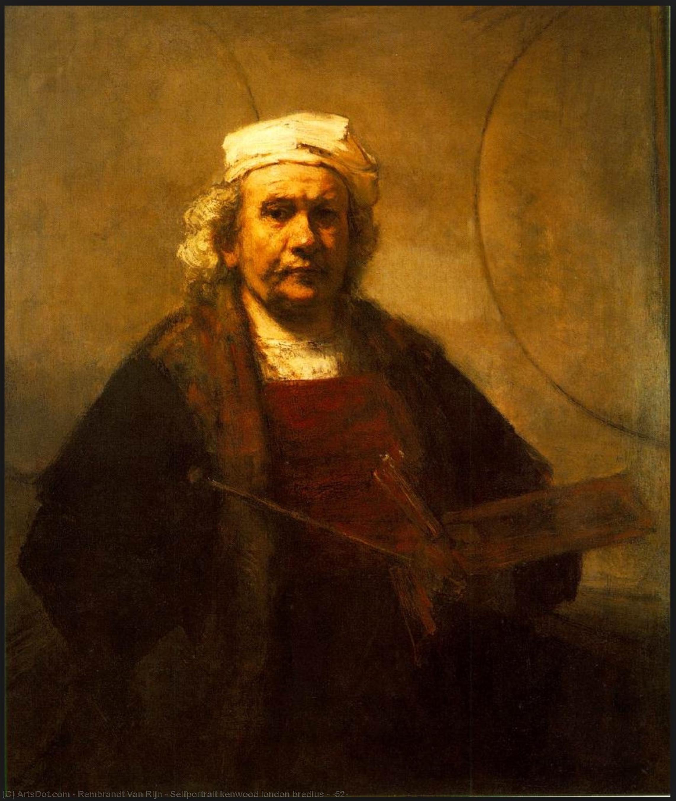 WikiOO.org - Enciklopedija dailės - Tapyba, meno kuriniai Rembrandt Van Rijn - Selfportrait kenwood london bredius - (52)