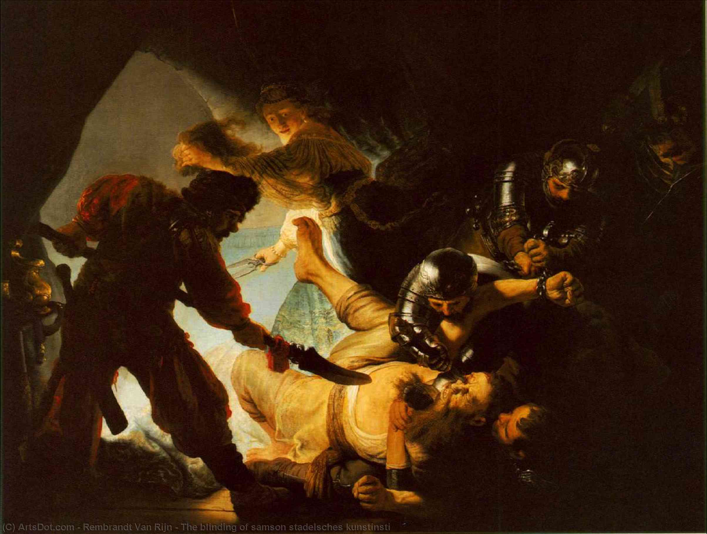 Wikioo.org – L'Enciclopedia delle Belle Arti - Pittura, Opere di Rembrandt Van Rijn - L accecamento di sansone stadelsches kunstinsti