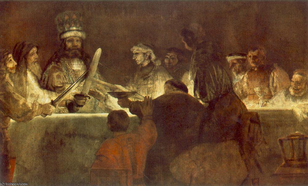 Wikioo.org - The Encyclopedia of Fine Arts - Painting, Artwork by Rembrandt Van Rijn - The conspiration of the bataves nationalmu