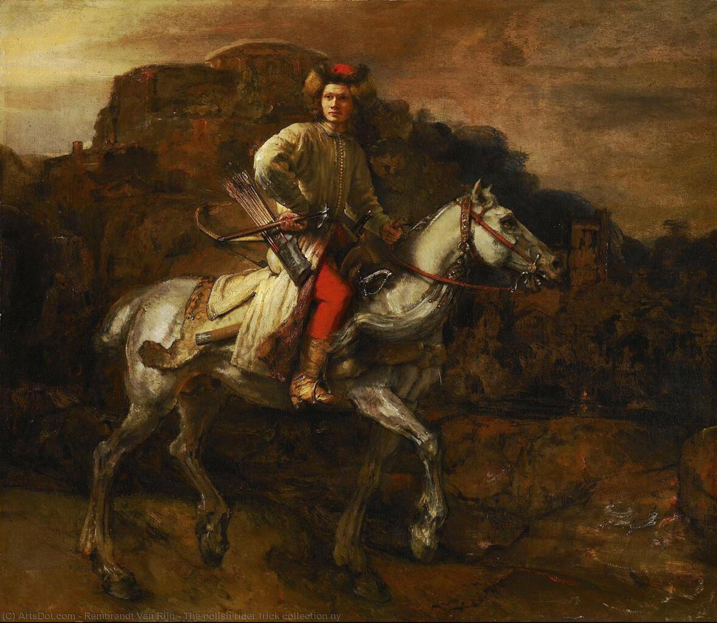 Wikioo.org - Bách khoa toàn thư về mỹ thuật - Vẽ tranh, Tác phẩm nghệ thuật Rembrandt Van Rijn - The polish rider frick collection ny