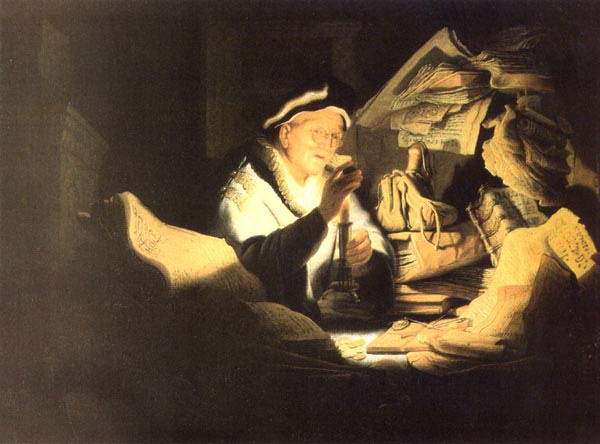WikiOO.org - Encyclopedia of Fine Arts - Festés, Grafika Rembrandt Van Rijn - The rich man from the parable Staatliche Muse
