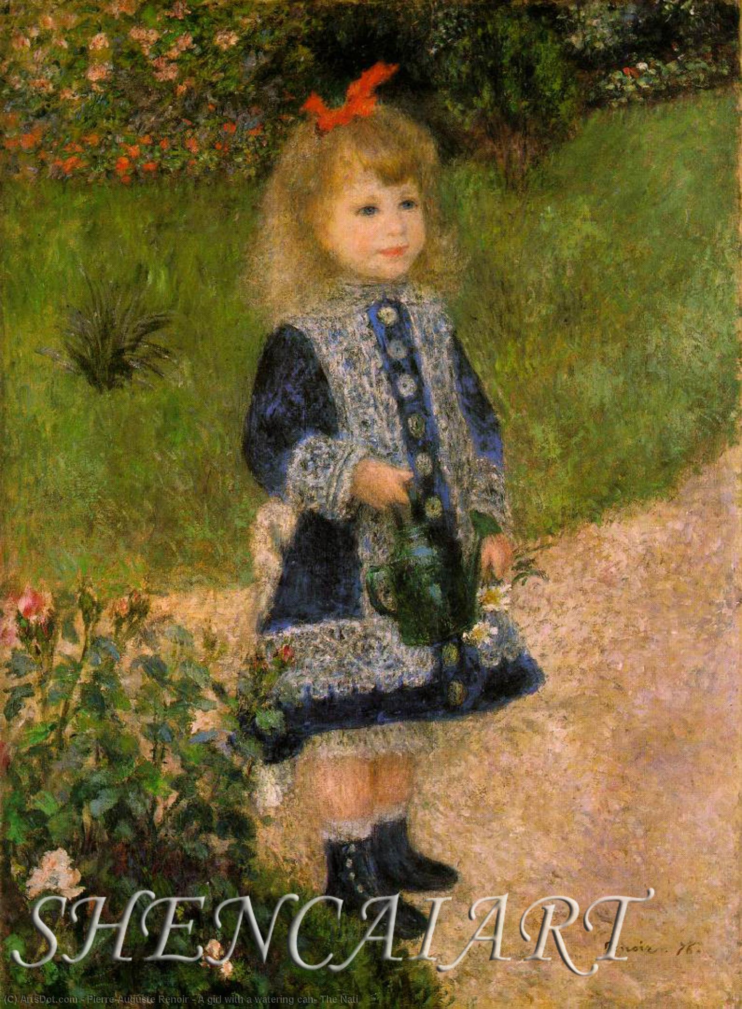 Wikioo.org - The Encyclopedia of Fine Arts - Painting, Artwork by Pierre-Auguste Renoir - A girl with a watering can, The Nati