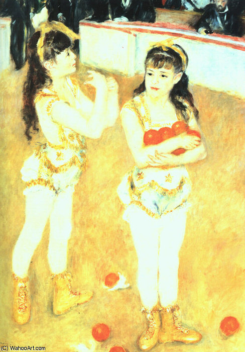 Wikioo.org - The Encyclopedia of Fine Arts - Painting, Artwork by Pierre-Auguste Renoir - Jugglers at the Cirque Fernando, The Art Instit