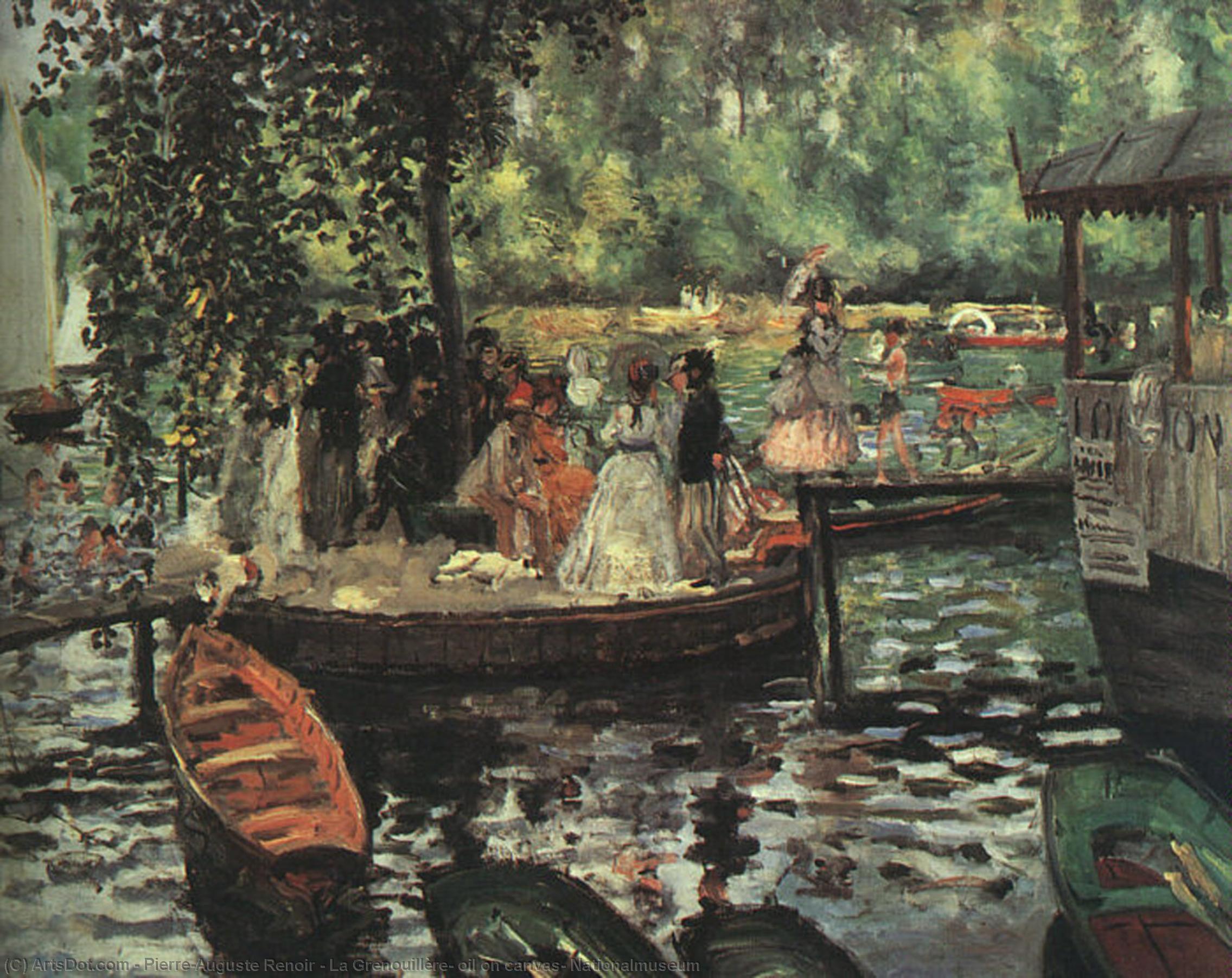 WikiOO.org – 美術百科全書 - 繪畫，作品 Pierre-Auguste Renoir - 香格里拉GRENOUILLERE 油  对  帆布  国家博物馆