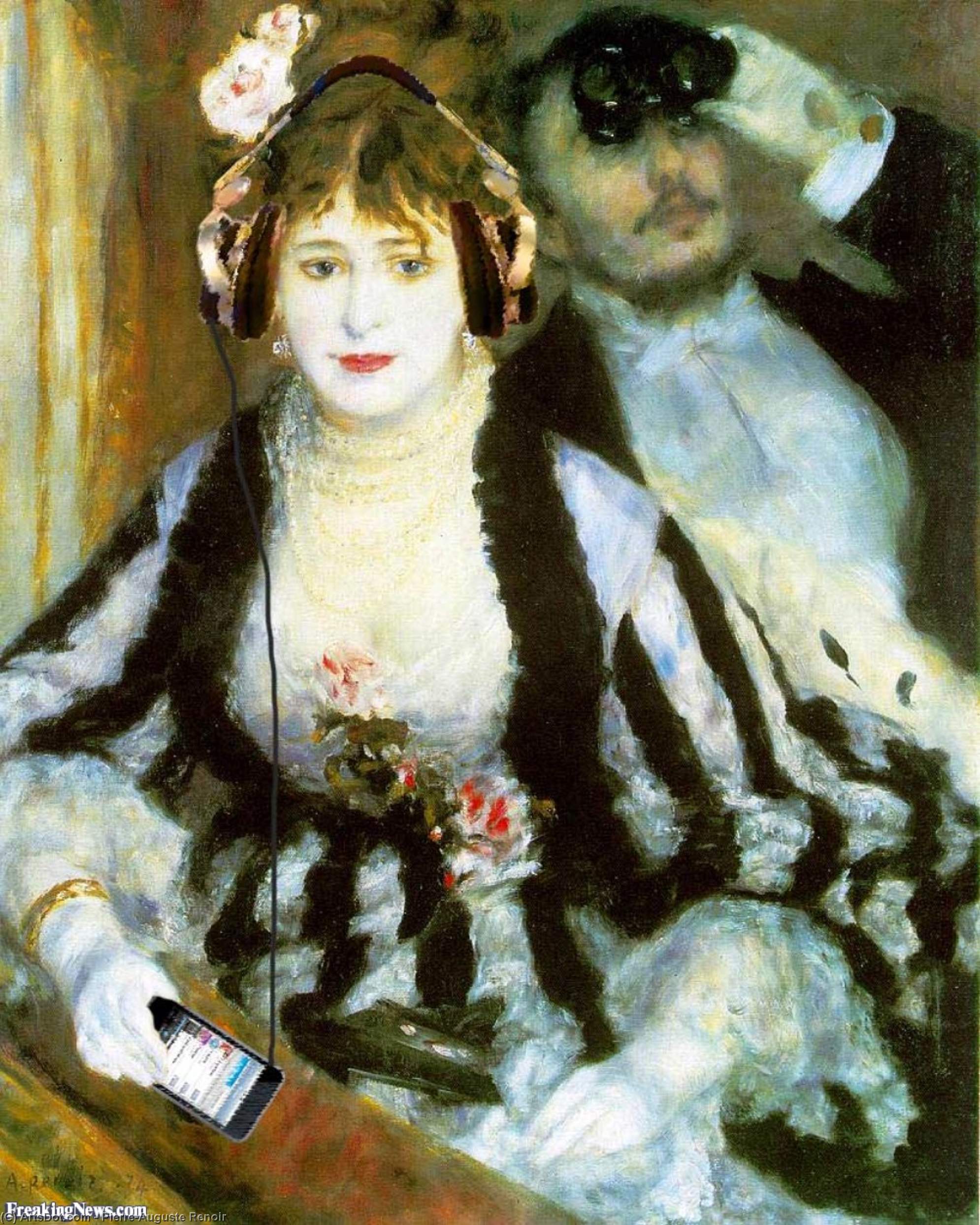 WikiOO.org - Encyclopedia of Fine Arts - Malba, Artwork Pierre-Auguste Renoir - La loge, Courtauld Institute Galler