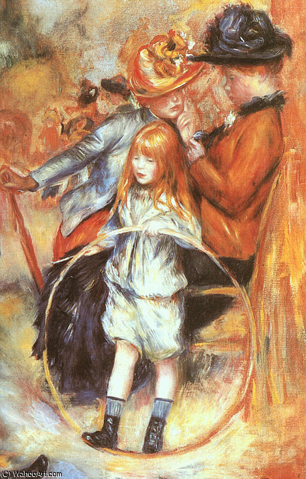 WikiOO.org - 백과 사전 - 회화, 삽화 Pierre-Auguste Renoir - Le Jardin du Luxembourg (detail), about oil on