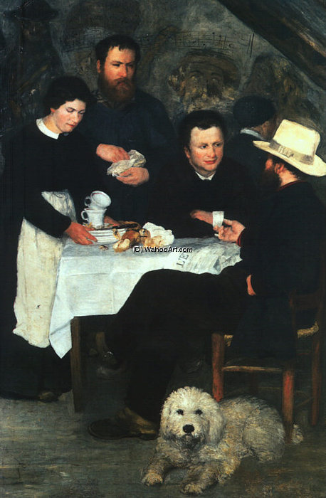WikiOO.org - 백과 사전 - 회화, 삽화 Pierre-Auguste Renoir - Mother Anthony's Inn at Marlotte, oil on canvas