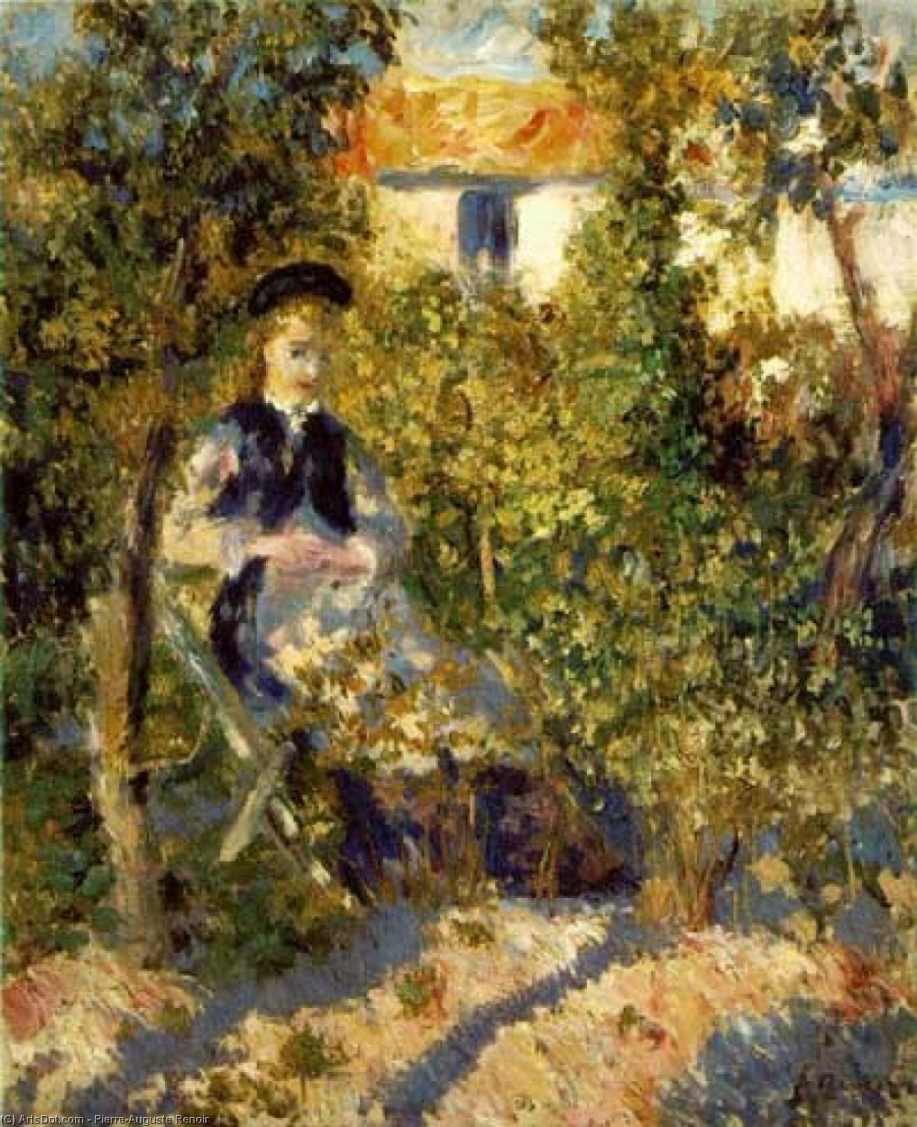 Wikioo.org - The Encyclopedia of Fine Arts - Painting, Artwork by Pierre-Auguste Renoir - Nini in the garden, Philadelphia Museum of A