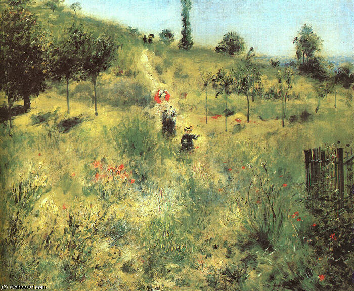 Wikioo.org - The Encyclopedia of Fine Arts - Painting, Artwork by Pierre-Auguste Renoir - Path Leading to the High Grass, approx. Musée d