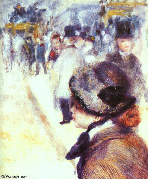 Wikioo.org - The Encyclopedia of Fine Arts - Painting, Artwork by Pierre-Auguste Renoir - Place Clichy, Fitzwilliam Museum at Cambridge