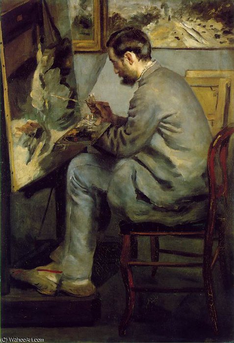 WikiOO.org - Enciklopedija dailės - Tapyba, meno kuriniai Pierre-Auguste Renoir - Portrait of Bazille, Musée d'Orsay
