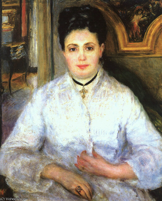 Wikioo.org - The Encyclopedia of Fine Arts - Painting, Artwork by Pierre-Auguste Renoir - Portrait of Madame Chocquet, oil on canvas, Sta