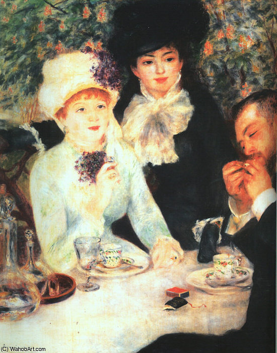 WikiOO.org - Enciclopédia das Belas Artes - Pintura, Arte por Pierre-Auguste Renoir - The End of the Lunch, oil on canvas, Städelsche
