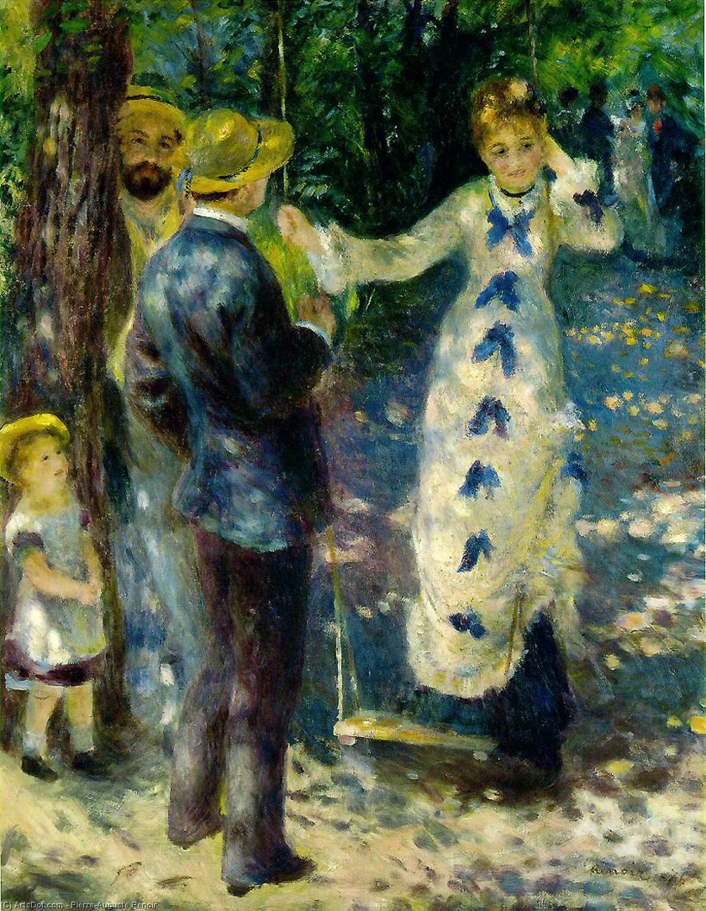 WikiOO.org - Encyclopedia of Fine Arts - Målning, konstverk Pierre-Auguste Renoir - The swing, Musée d'Orsay, Paris