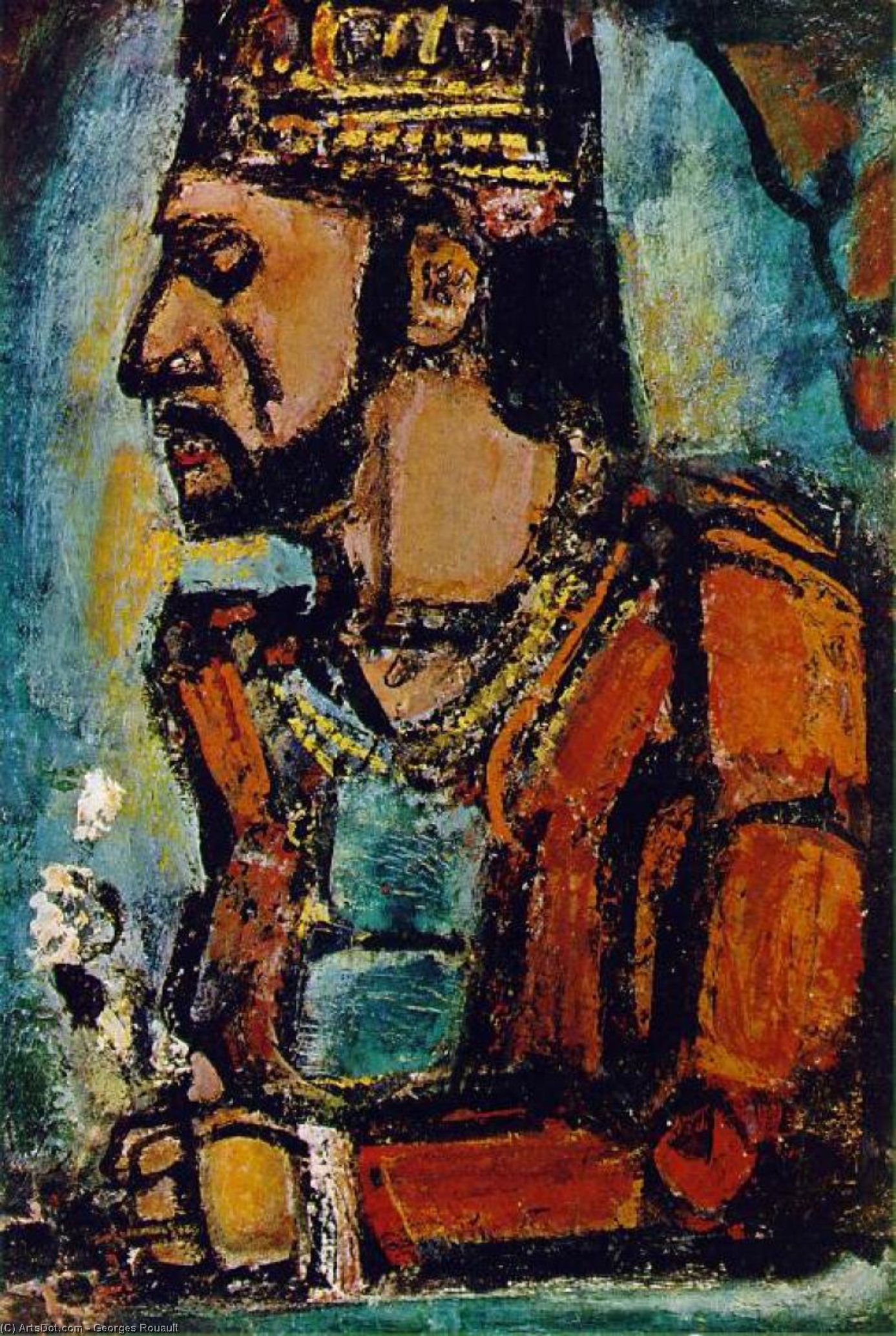 Wikioo.org - The Encyclopedia of Fine Arts - Painting, Artwork by Georges Rouault - The old king, Carnegie Institute Mus