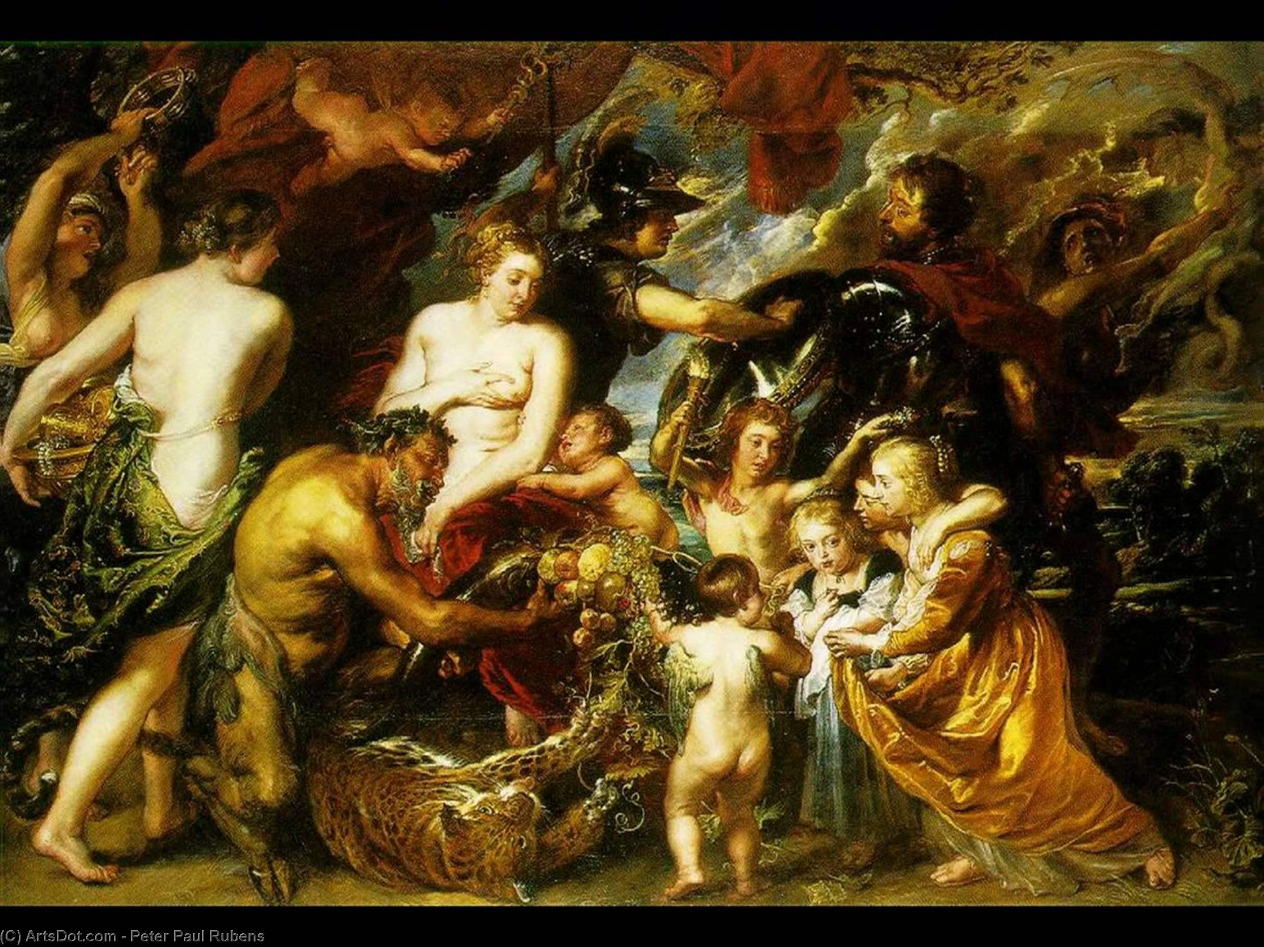 Wikioo.org - The Encyclopedia of Fine Arts - Painting, Artwork by Peter Paul Rubens - Allegory on the blessings of peace NG London