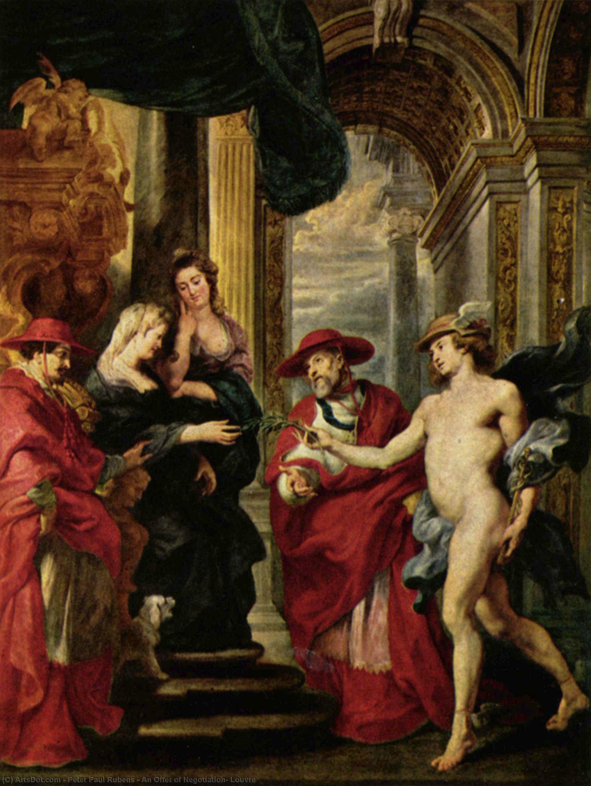 WikiOO.org - Enciklopedija dailės - Tapyba, meno kuriniai Peter Paul Rubens - An Offer of Negotiation, Louvre