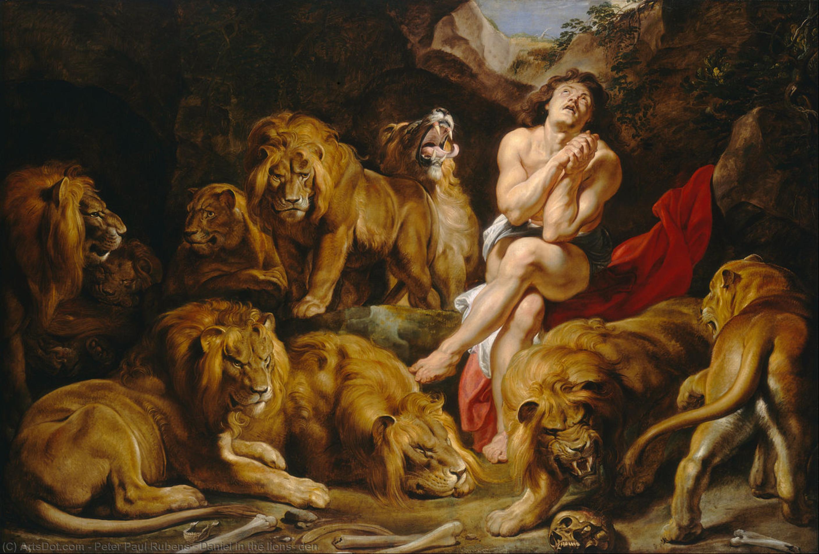 Wikioo.org – La Enciclopedia de las Bellas Artes - Pintura, Obras de arte de Peter Paul Rubens - Daniel en el foso de los leones