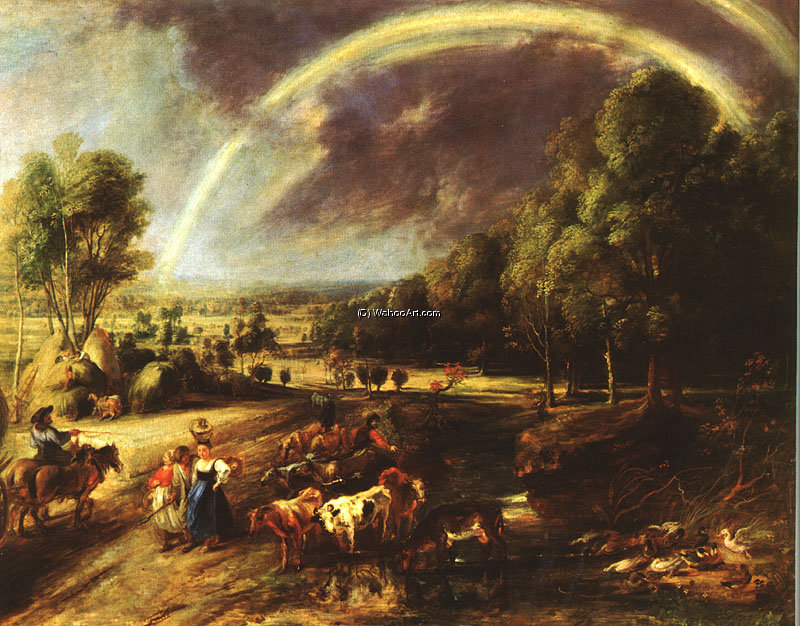 WikiOO.org – 美術百科全書 - 繪畫，作品 Peter Paul Rubens - 风景  与 a 彩虹 阿尔特  绘画陈列馆  慕尼黑