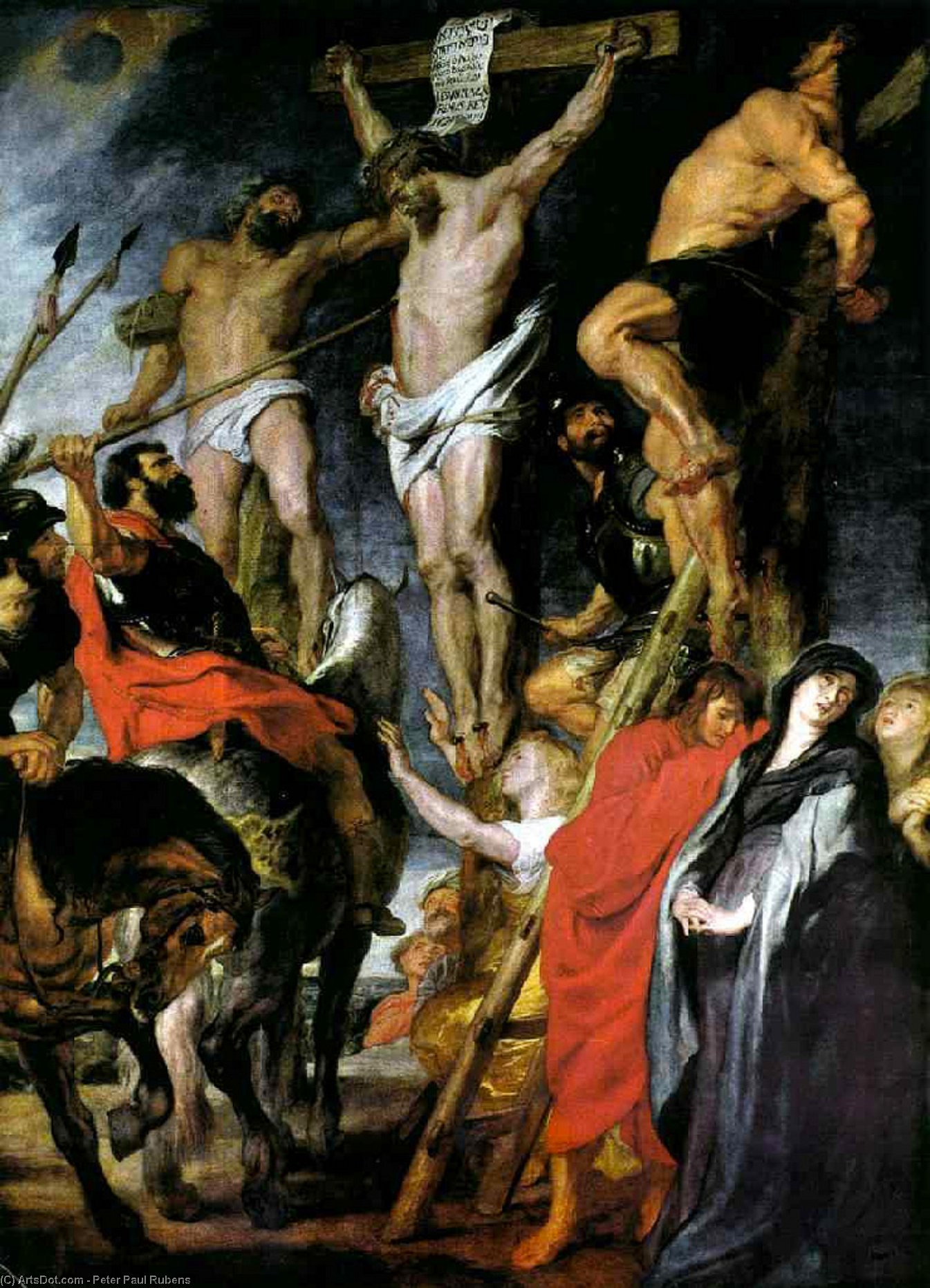 WikiOO.org - Encyclopedia of Fine Arts - Maľba, Artwork Peter Paul Rubens - Le coup de lance, Musée des Beaux-Artes, Antwer