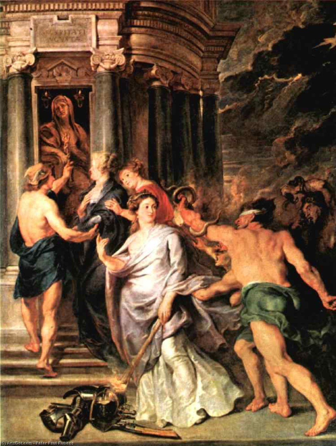 Wikioo.org - The Encyclopedia of Fine Arts - Painting, Artwork by Peter Paul Rubens - Marie Consents to Peace, Louvre