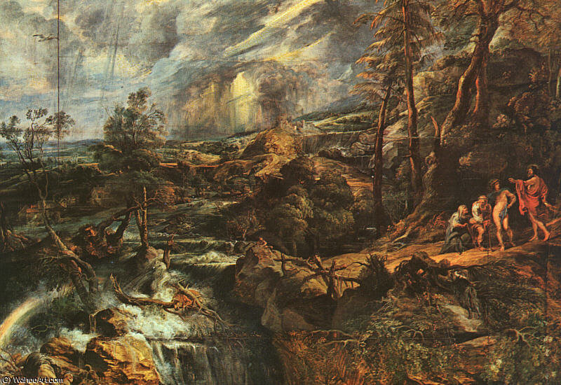 Wikioo.org - The Encyclopedia of Fine Arts - Painting, Artwork by Peter Paul Rubens - Stormy Landscape, approx. oil on panel, Art His