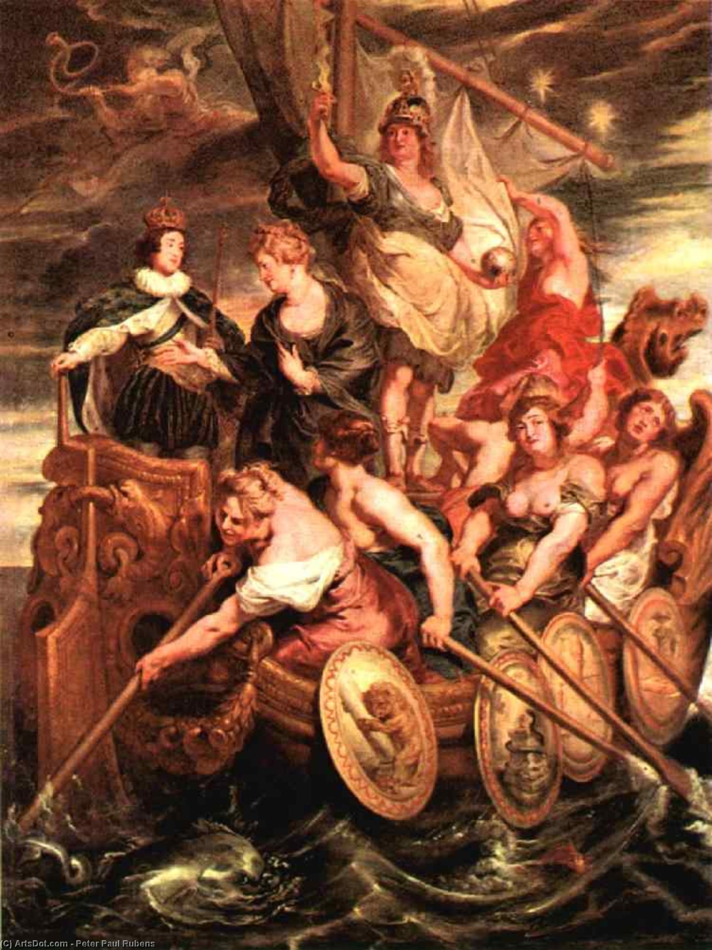 WikiOO.org - 백과 사전 - 회화, 삽화 Peter Paul Rubens - The Majority of Louis XIII, Louvre