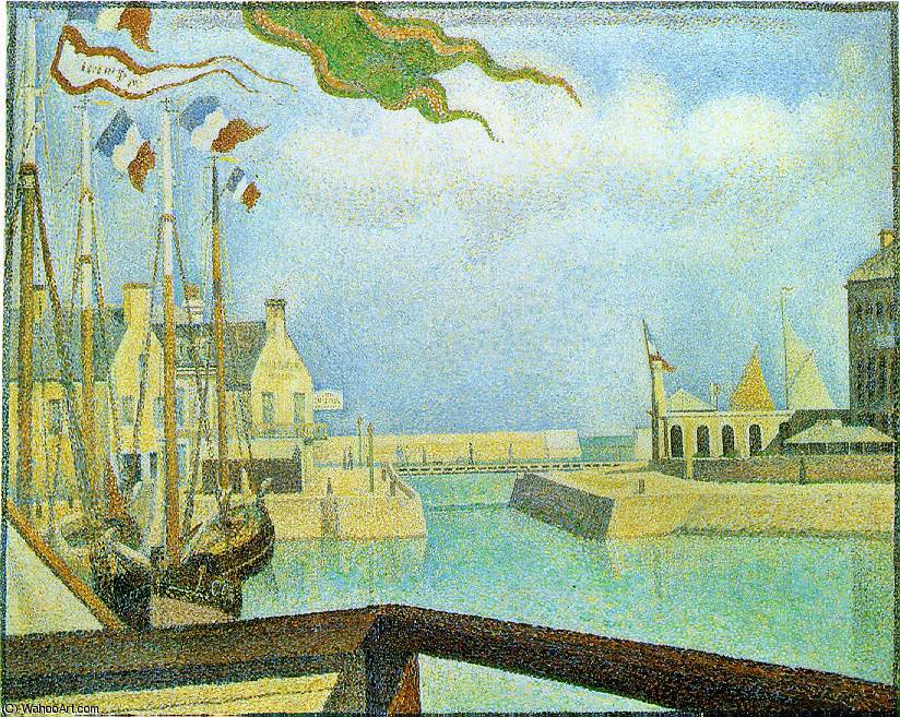 WikiOO.org - Εγκυκλοπαίδεια Καλών Τεχνών - Ζωγραφική, έργα τέχνης Georges Pierre Seurat - Sunday at Port-en-Bessin, Rijksmuseum Kroller-M