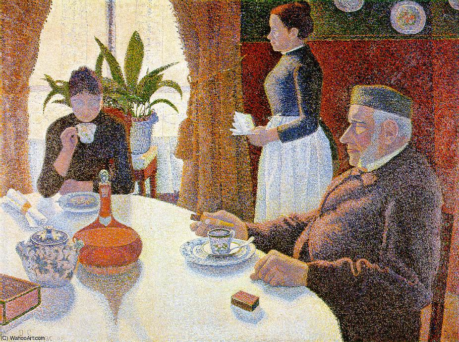 Wikioo.org - The Encyclopedia of Fine Arts - Painting, Artwork by Paul Signac - The Dining Room (La Salle a manger)