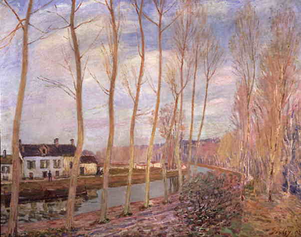 Wikioo.org - The Encyclopedia of Fine Arts - Painting, Artwork by Alfred Sisley - Canal loing