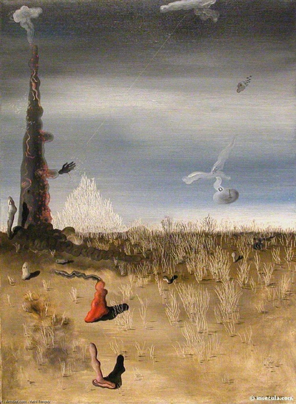 WikiOO.org - Encyclopedia of Fine Arts - Målning, konstverk Yves Tanguy - Extinction des lumieres inutiles