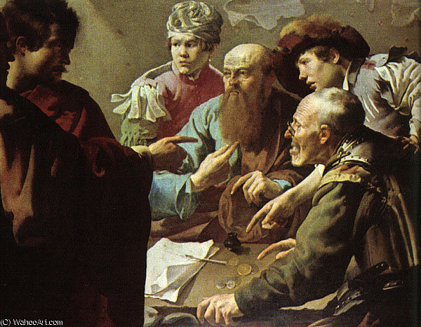 Wikioo.org - สารานุกรมวิจิตรศิลป์ - จิตรกรรม Hendrick Terbrugghen - the calling of saint matthew, utrecht