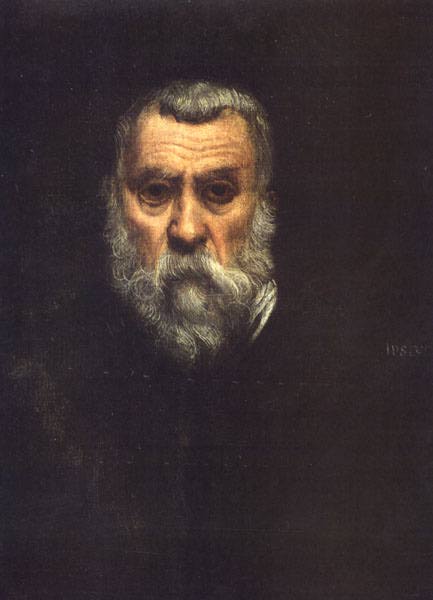 WikiOO.org - Enciclopedia of Fine Arts - Pictura, lucrări de artă Tintoretto (Jacopo Comin) - Självporträtt,1588 circa,louvre