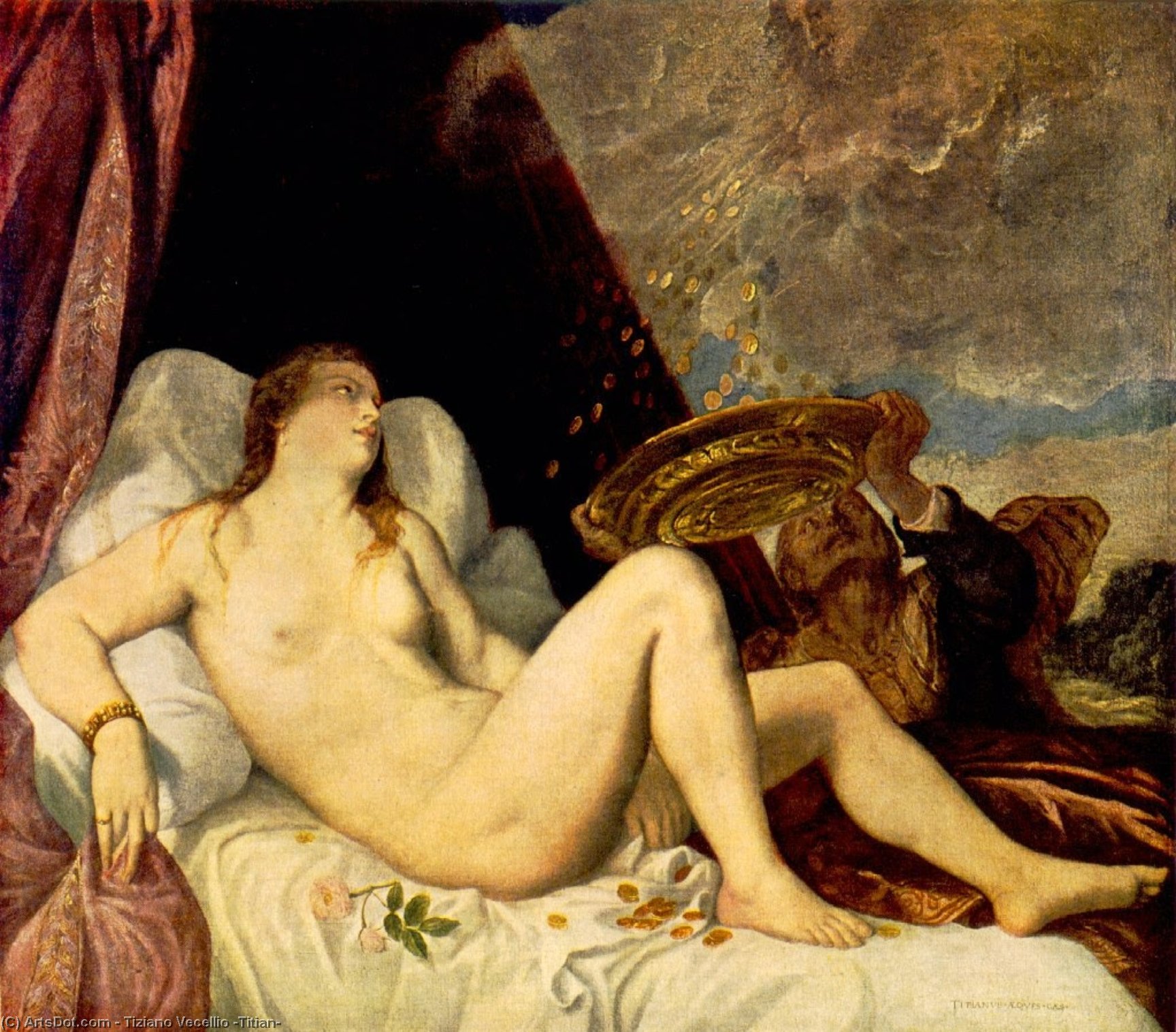 Wikioo.org - Encyklopedia Sztuk Pięknych - Malarstwo, Grafika Tiziano Vecellio (Titian) - Danae, wien