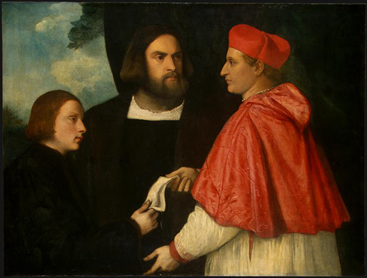Wikioo.org - Bách khoa toàn thư về mỹ thuật - Vẽ tranh, Tác phẩm nghệ thuật Tiziano Vecellio (Titian) - Girolamo and cardinal marco ngw