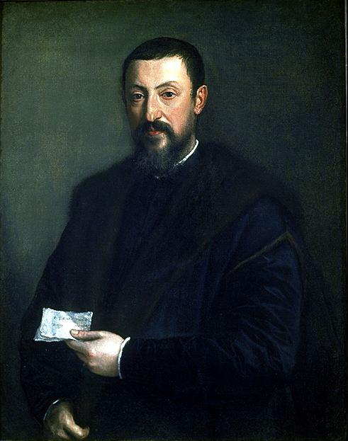 WikiOO.org - Enciclopédia das Belas Artes - Pintura, Arte por Tiziano Vecellio (Titian) - Portrait of a friend of titian