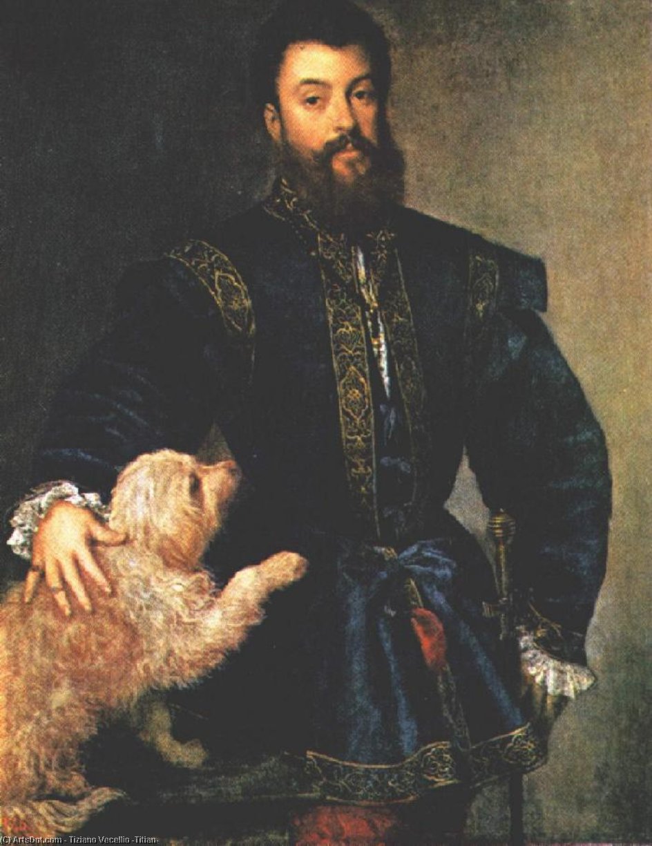 WikiOO.org - Enciclopédia das Belas Artes - Pintura, Arte por Tiziano Vecellio (Titian) - Portrait of federigo gonzaga, prado
