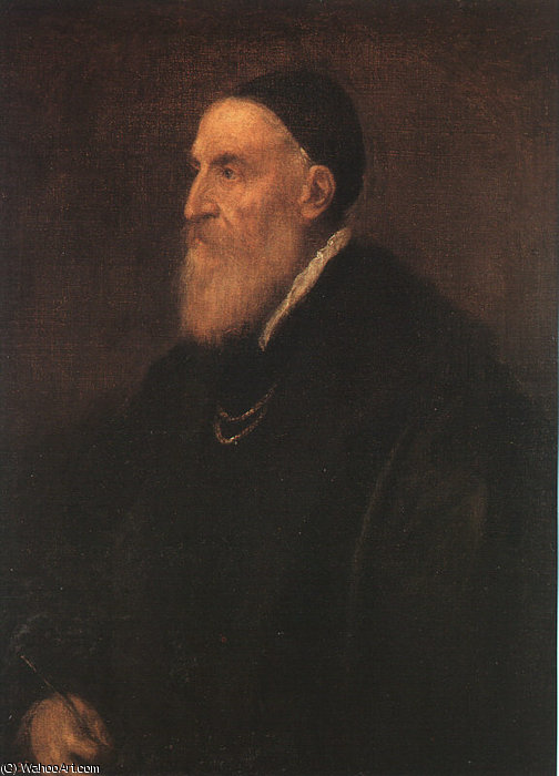 WikiOO.org - Encyclopedia of Fine Arts - Maalaus, taideteos Tiziano Vecellio (Titian) - Self-portrait, prado