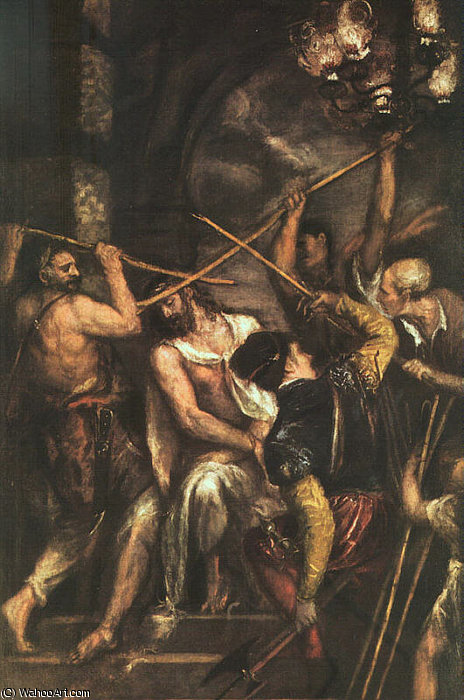 Wikioo.org - The Encyclopedia of Fine Arts - Painting, Artwork by Tiziano Vecellio (Titian) - Crowning with thorns, pinakothek at munich