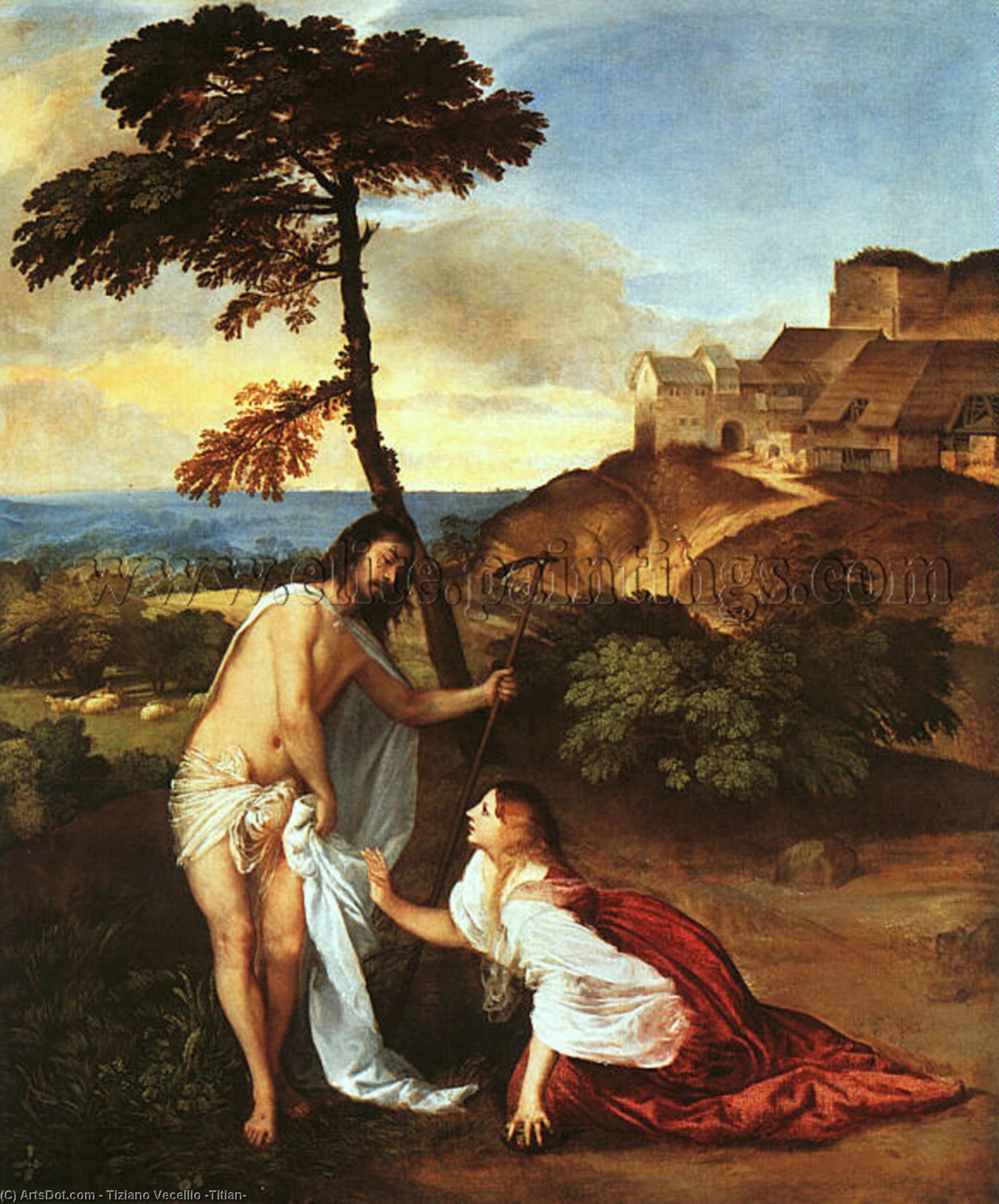 WikiOO.org - Encyclopedia of Fine Arts - Maleri, Artwork Tiziano Vecellio (Titian) - Noli me tangere, ng london