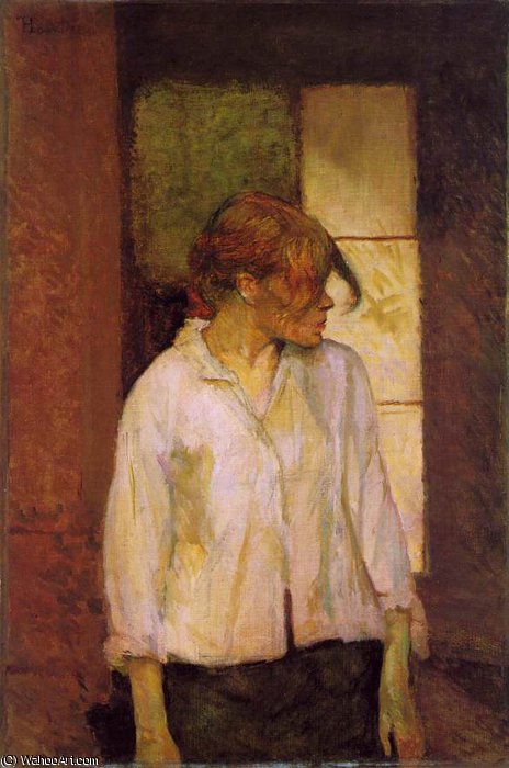 Wikioo.org - The Encyclopedia of Fine Arts - Painting, Artwork by Henri De Toulouse Lautrec - 'A montrouge' - Rosa la Rouge, - (72.)