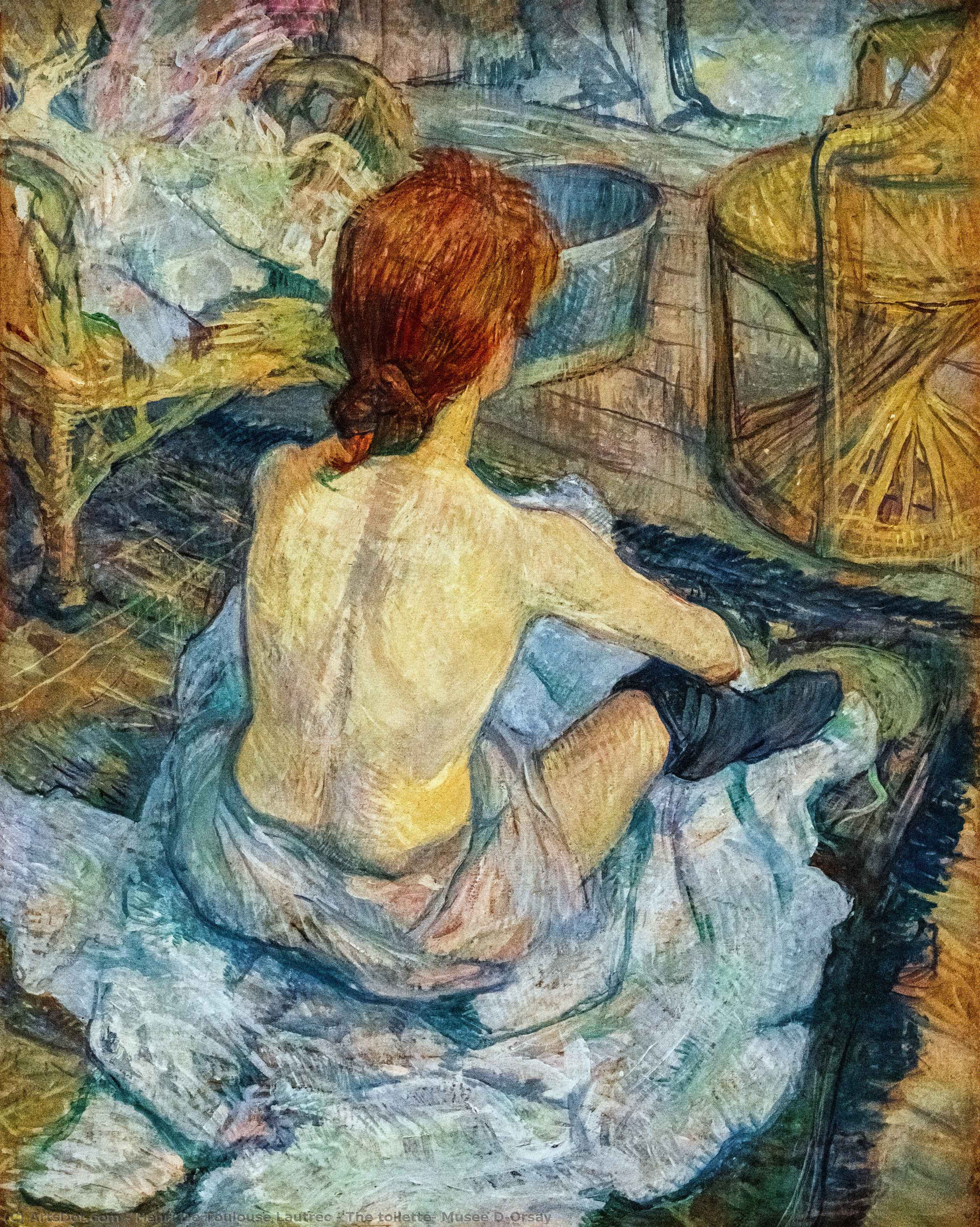 Wikioo.org - The Encyclopedia of Fine Arts - Painting, Artwork by Henri De Toulouse Lautrec - The toilette, Musee D'Orsay