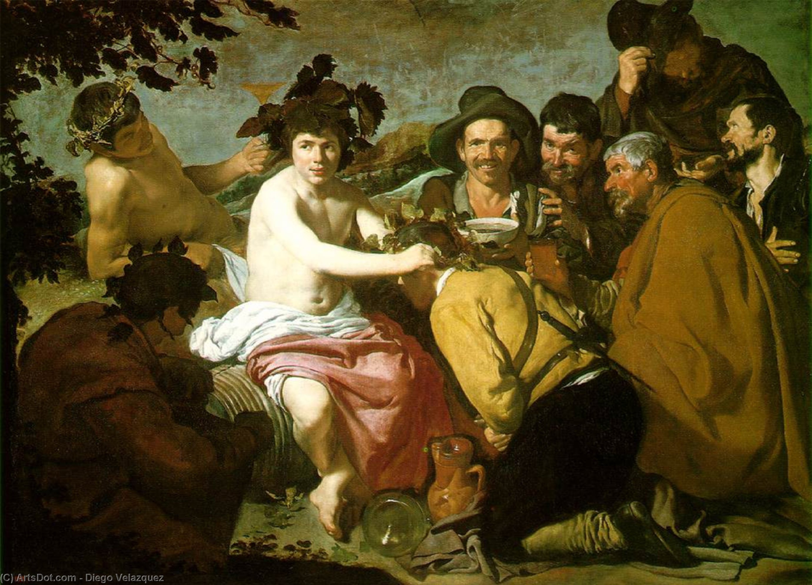 Wikioo.org - The Encyclopedia of Fine Arts - Painting, Artwork by Diego Velazquez - Feast bacchus
