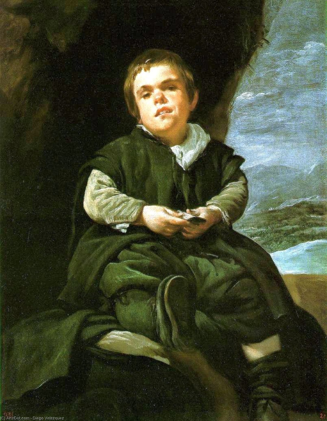 Wikioo.org - The Encyclopedia of Fine Arts - Painting, Artwork by Diego Velazquez - Francisco Lezcano (El Niño de Vallecas),