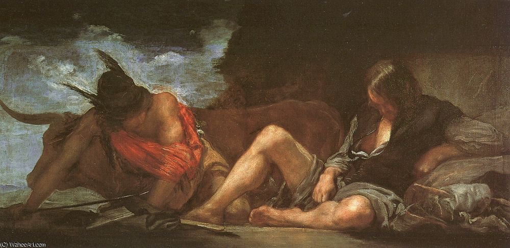 WikiOO.org - Енциклопедія образотворчого мистецтва - Живопис, Картини
 Diego Velazquez - Mercury and Argus, oil on canvas, Museo del