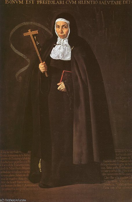 WikiOO.org - Енциклопедія образотворчого мистецтва - Живопис, Картини
 Diego Velazquez - Mother Jerónima de la Fuente, oil on canvas,