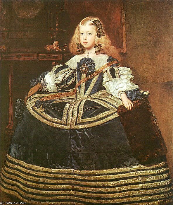 Wikioo.org – L'Enciclopedia delle Belle Arti - Pittura, Opere di Diego Velazquez - L Infanta Margarita olio  su  tela  arte  Ciao