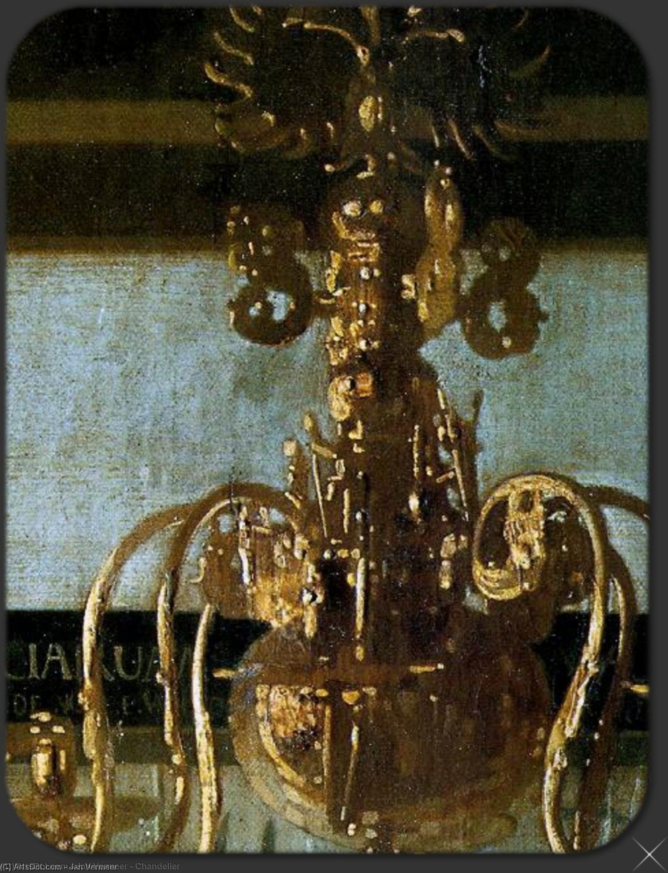 WikiOO.org - دایره المعارف هنرهای زیبا - نقاشی، آثار هنری Jan Vermeer - Chandelier