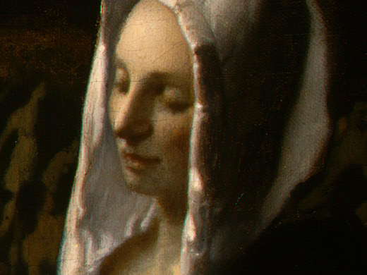 WikiOO.org - אנציקלופדיה לאמנויות יפות - ציור, יצירות אמנות Jan Vermeer - Woman holding a balance detalj 3 ngw