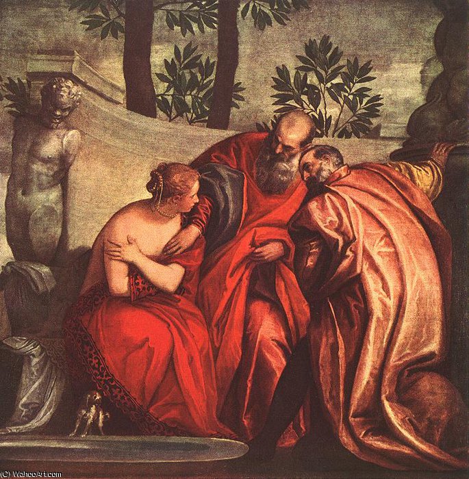 Wikioo.org - The Encyclopedia of Fine Arts - Painting, Artwork by Paolo Veronese - Susanna in the bath, louvre